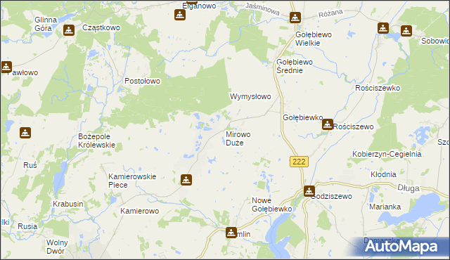 mapa Mirowo Duże, Mirowo Duże na mapie Targeo