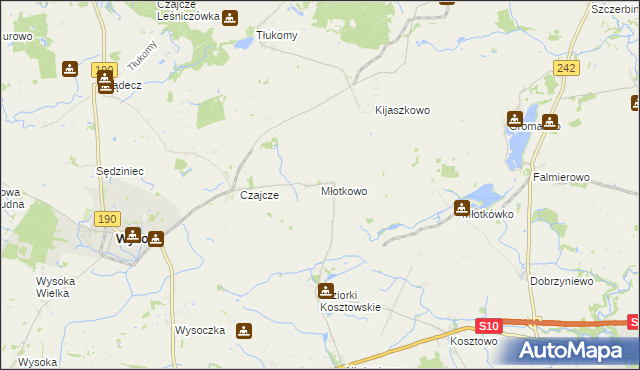 mapa Młotkowo, Młotkowo na mapie Targeo