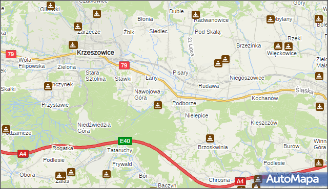 mapa Młynka, Młynka na mapie Targeo