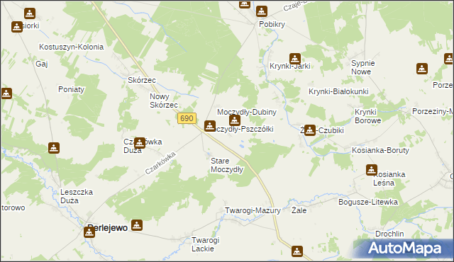 mapa Moczydły-Kukiełki, Moczydły-Kukiełki na mapie Targeo