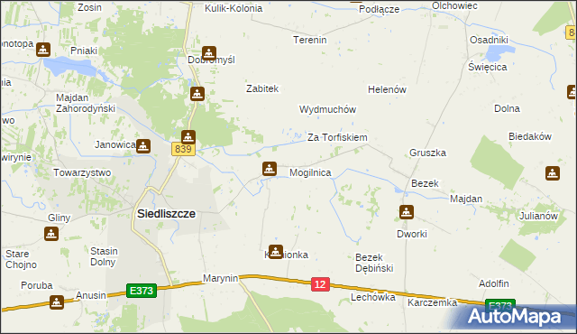 mapa Mogilnica, Mogilnica na mapie Targeo