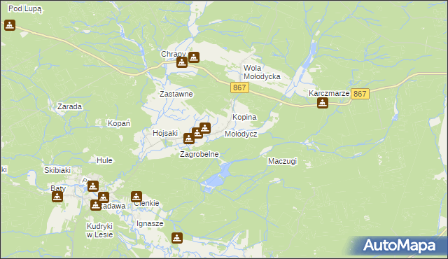 mapa Mołodycz, Mołodycz na mapie Targeo