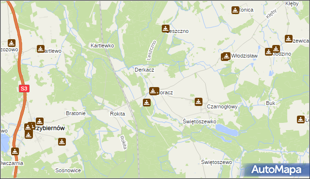 mapa Moracz, Moracz na mapie Targeo