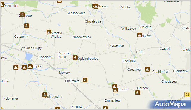 mapa Morawki, Morawki na mapie Targeo