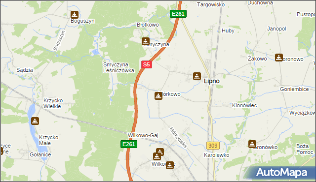 mapa Mórkowo, Mórkowo na mapie Targeo