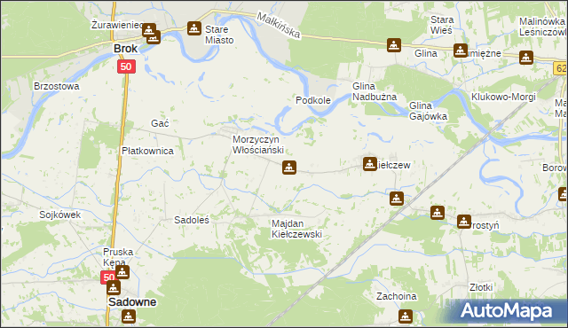 mapa Morzyczyn-Włóki, Morzyczyn-Włóki na mapie Targeo