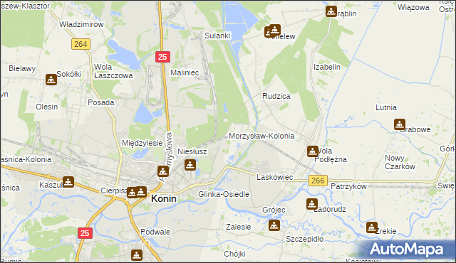 mapa Morzysław-Kolonia, Morzysław-Kolonia na mapie Targeo