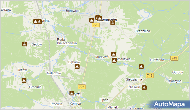 mapa Morzywół, Morzywół na mapie Targeo