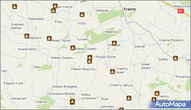 mapa Mosaki-Rukle, Mosaki-Rukle na mapie Targeo