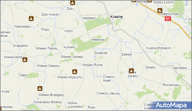 mapa Mosaki-Stara Wieś, Mosaki-Stara Wieś na mapie Targeo