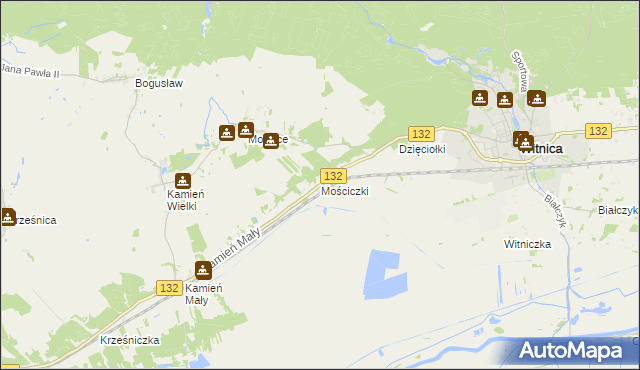 mapa Mościczki, Mościczki na mapie Targeo