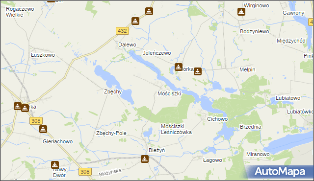 mapa Mościszki, Mościszki na mapie Targeo