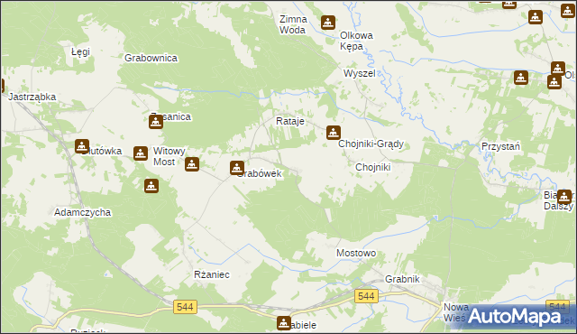 mapa Mostówek, Mostówek na mapie Targeo