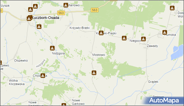 mapa Mostowo gmina Szreńsk, Mostowo gmina Szreńsk na mapie Targeo