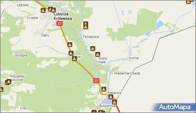 mapa Mosty Małe, Mosty Małe na mapie Targeo