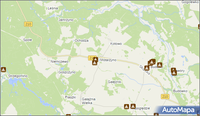 mapa Motarzyno, Motarzyno na mapie Targeo