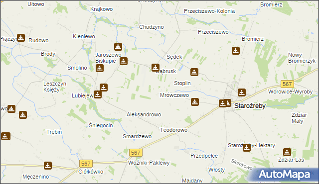 mapa Mrówczewo, Mrówczewo na mapie Targeo