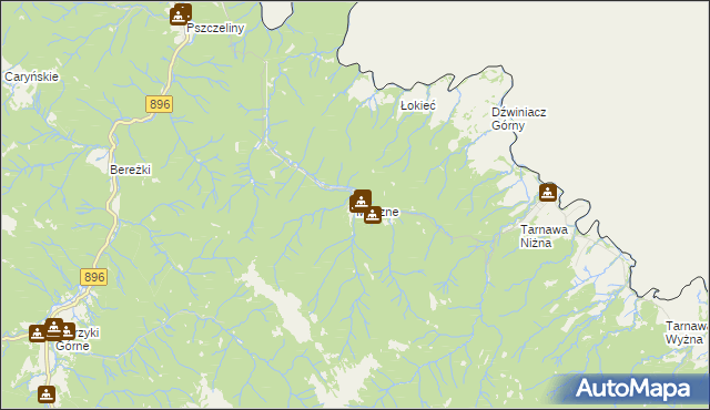 mapa Muczne, Muczne na mapie Targeo