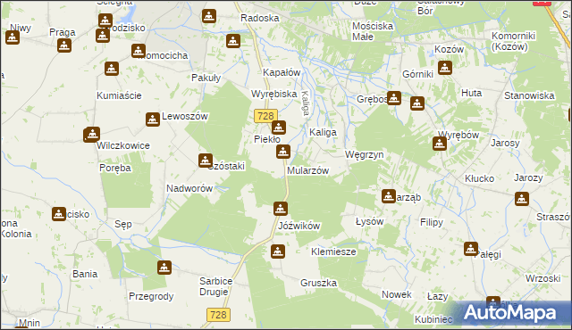 mapa Mularzów, Mularzów na mapie Targeo