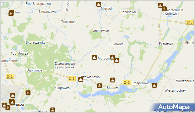 mapa Murucin, Murucin na mapie Targeo