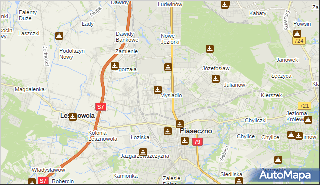 mapa Mysiadło, Mysiadło na mapie Targeo