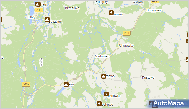 mapa Mzdowiec, Mzdowiec na mapie Targeo