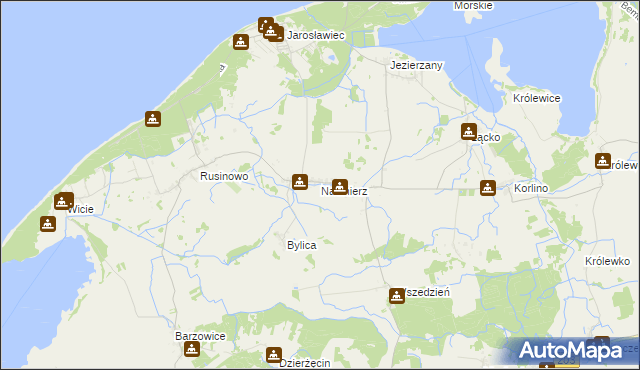 mapa Nacmierz, Nacmierz na mapie Targeo