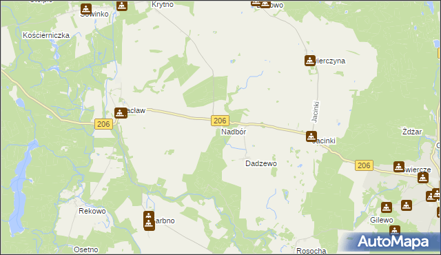 mapa Nadbór, Nadbór na mapie Targeo