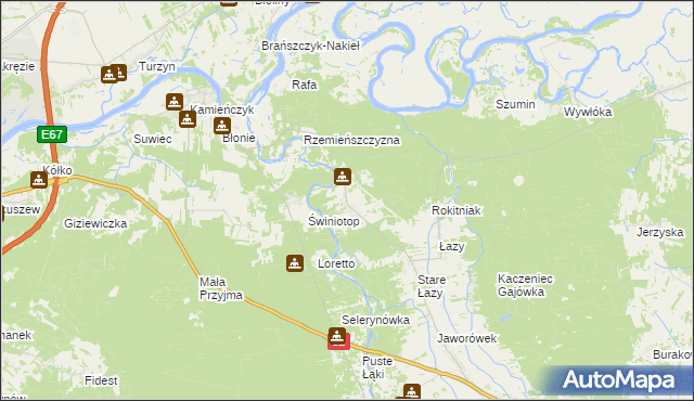 mapa Nadkole, Nadkole na mapie Targeo