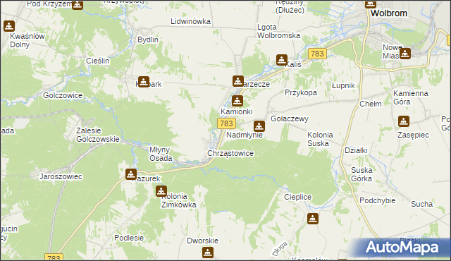 mapa Nadmłynie, Nadmłynie na mapie Targeo