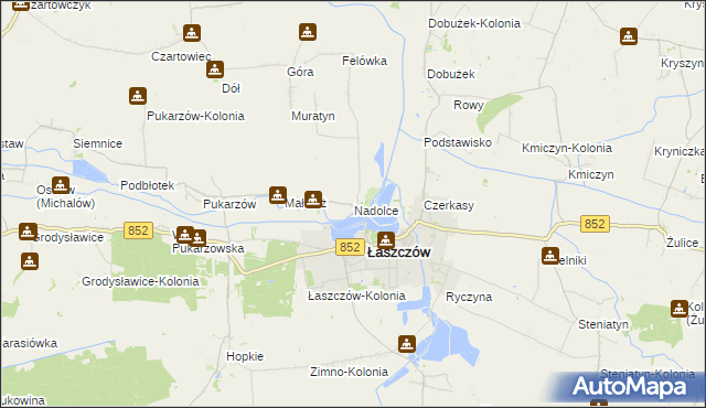 mapa Nadolce, Nadolce na mapie Targeo