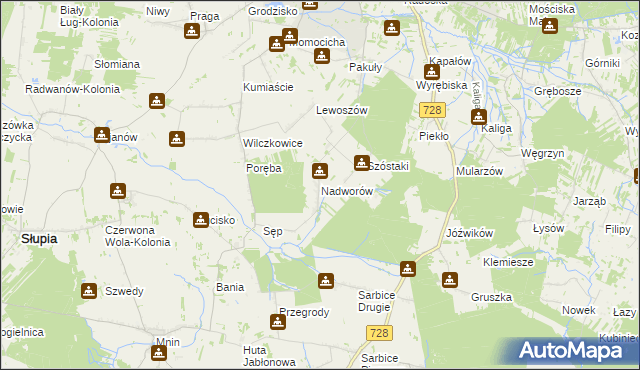 mapa Nadworów, Nadworów na mapie Targeo