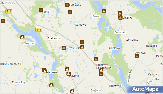 mapa Najmowo, Najmowo na mapie Targeo