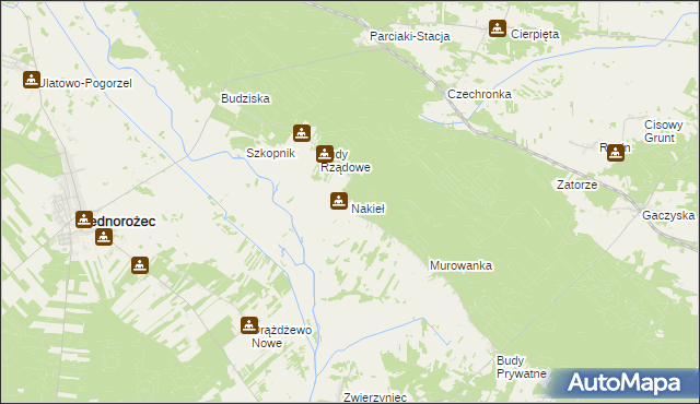 mapa Nakieł, Nakieł na mapie Targeo