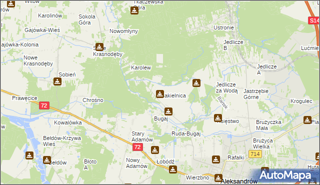 mapa Nakielnica, Nakielnica na mapie Targeo