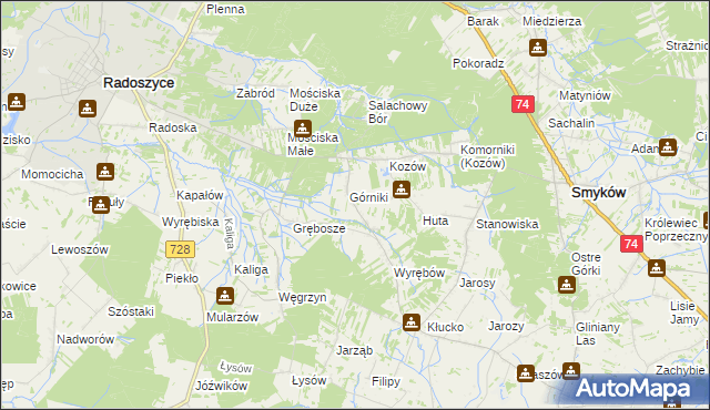 mapa Nalewajków, Nalewajków na mapie Targeo
