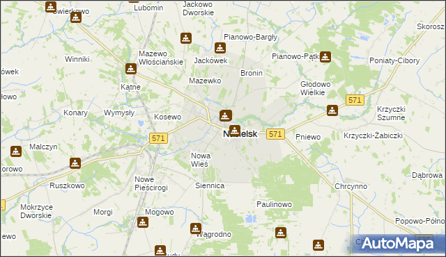 mapa Nasielsk, Nasielsk na mapie Targeo
