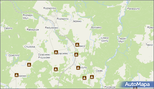 mapa Nawcz, Nawcz na mapie Targeo