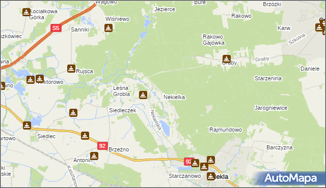 mapa Nekielka, Nekielka na mapie Targeo