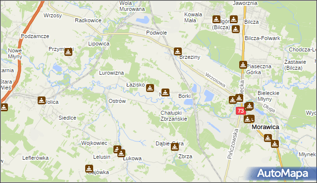 mapa Nida gmina Morawica, Nida gmina Morawica na mapie Targeo