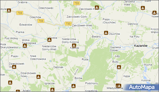 mapa Niedarczów Dolny-Wieś, Niedarczów Dolny-Wieś na mapie Targeo