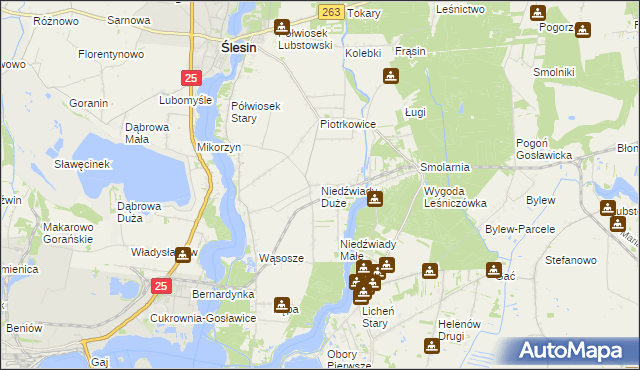 mapa Niedźwiady Duże, Niedźwiady Duże na mapie Targeo