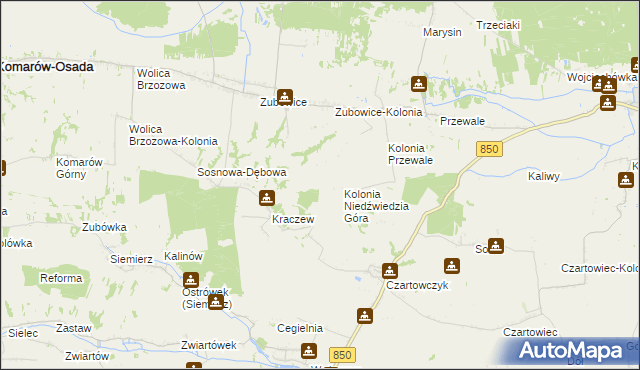 mapa Niedźwiedzia Góra, Niedźwiedzia Góra na mapie Targeo