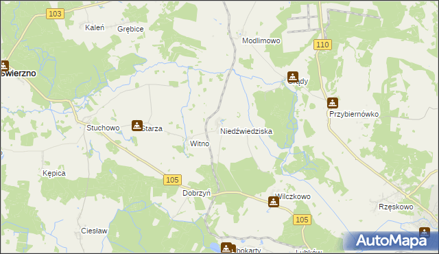 mapa Niedźwiedziska, Niedźwiedziska na mapie Targeo