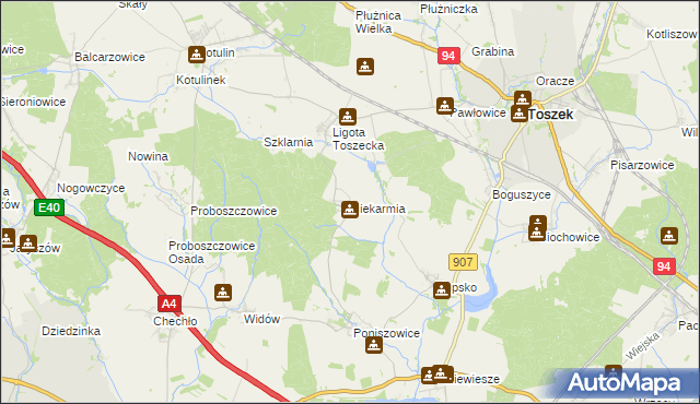 mapa Niekarmia, Niekarmia na mapie Targeo