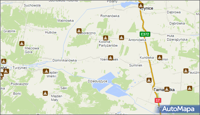 mapa Niemirówek, Niemirówek na mapie Targeo