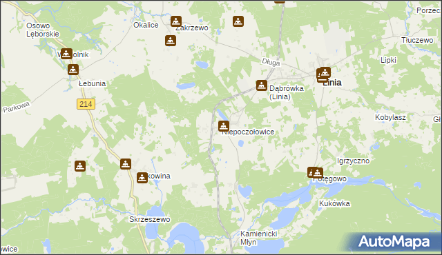 mapa Niepoczołowice, Niepoczołowice na mapie Targeo