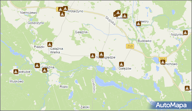 mapa Niepoględzie, Niepoględzie na mapie Targeo