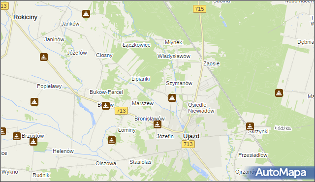 mapa Niewiadów, Niewiadów na mapie Targeo