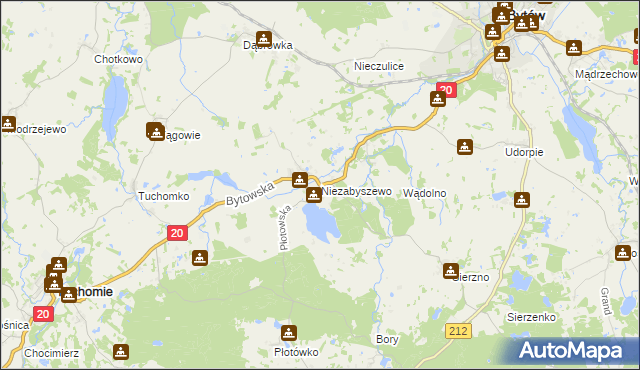 mapa Niezabyszewo, Niezabyszewo na mapie Targeo